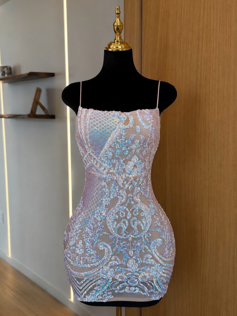 Lucy in the Sky Iridescent Mermaidcore Sequin Party Mini Dress | Disco Muse